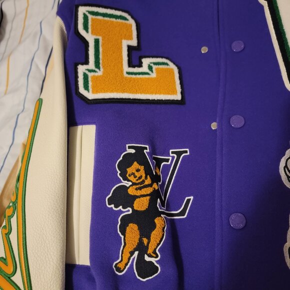 Louis Vuitton x Virgil Abloh size 44 AW22 Purple Frog Varsity - Picture 7 of 15